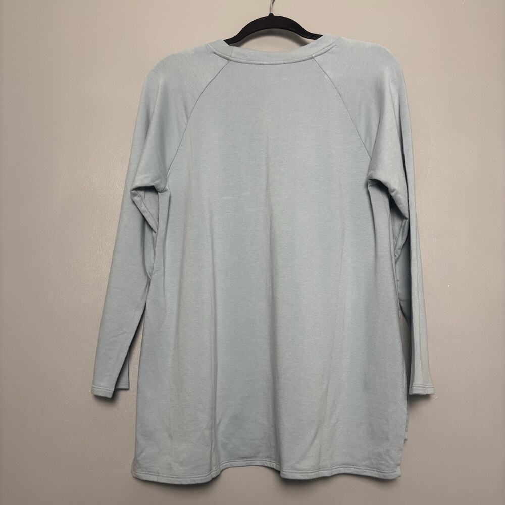 Eileen Fisher Womens Blue Organic Cotton Tencel Lyocell Blend Petite Medium Top - Picture 4 of 7